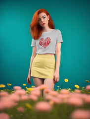 Crop Top with "Crimson Heart Club" Print