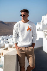 Regular Fit Unisex Sweatshirt with "Kyojuro Rengoku" Print