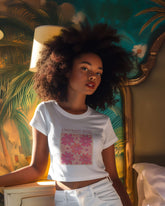 Crop Top with "Floral Soul Abstract" Print