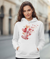 Regular Fit Unisex hoddie with "Blossoming Hearts" Print