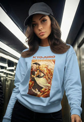 Regular Fit Unisex Sweatshirt with "Rengoku" Print