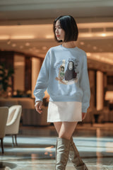 Regular Fit Unisex Sweatshirt with "Spirited Away" Print