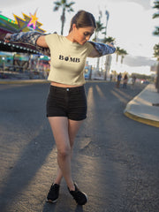 Crop Top with "Bomb" Print