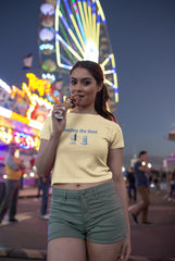 Crop Top with "Beating The Heat" Print