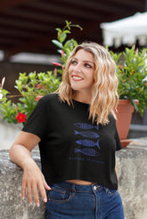 Crop Top with "Hooked On Summer" Print