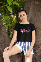 Crop Top with "Mentally In '16" Print