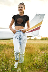 Crop Top with "Stillness In Motion" Print