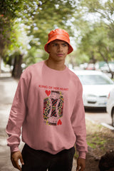 Unisex Relaxed Fit sweatshirt with "King-Queen" Print