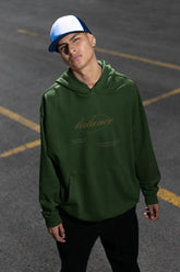 Regular Fit Unisex hoddie with "balance" Print
