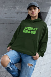 Regular Fit Unisex hoddie with "Save By Grace" Print
