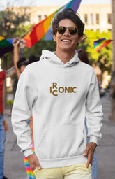 Regular Fit Unisex hoddie with "Ironic" Print