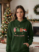 Regular Fit Unisex hoddie with "Christmas Icons" Print