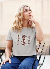 Crop Top with "All Eyes On Me" Print