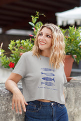 Crop Top with "Hooked On Summer" Print