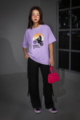 Unisex Relaxed Fit T-Shirt with "Sunset Speedway" Print