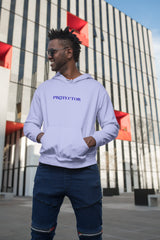 Regular Fit Unisex hoddie with "Protected-Protector" Print