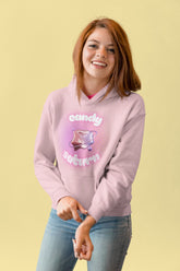 Regular Fit Unisex hoddie with "Sweet Planet Candy Art" Print