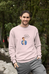 Regular Fit Unisex Sweatshirt with "Couples-Chat" Print