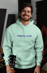 Regular Fit Unisex hoddie with "Protected-Protector" Print