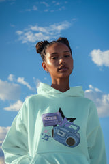 Regular Fit Unisex hoddie with "Retro Boombox" Print