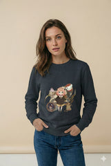 Regular Fit Unisex Sweatshirt with "Spy × Family" Print