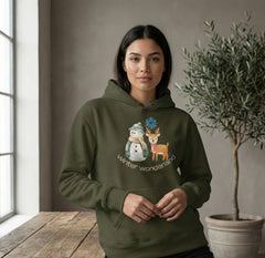 Regular Fit Unisex hoddie with "Winter Wonderland" Print