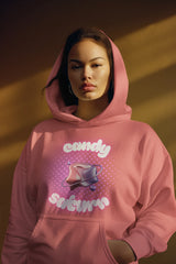 Regular Fit Unisex hoddie with "Sweet Planet Candy Art" Print