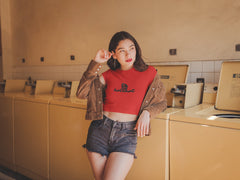 Crop Top with "Hotshot" Print
