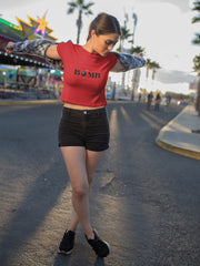 Crop Top with "Bomb" Print