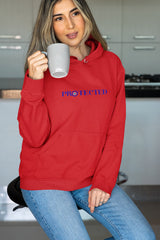 Regular Fit Unisex hoddie with "Protected-Protector" Print