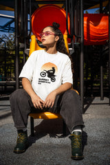 Unisex Relaxed Fit T-Shirt with "Sunset Speedway" Print