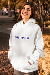 Regular Fit Unisex hoddie with "Protected-Protector" Print