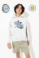 Regular Fit Unisex hoddie with "Retro Boombox" Print