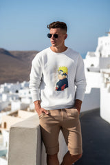 Regular Fit Unisex Sweatshirt with "Naruto" Print
