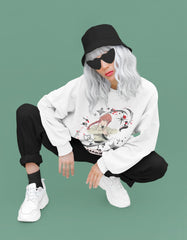 Regular Fit Unisex Sweatshirt with "Makima-Chainsaw Man" Print