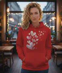 Regular Fit Unisex hoddie with "Blossoming Hearts" Print