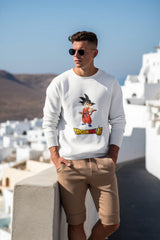 Regular Fit Unisex Sweatshirt with "Goku" Print