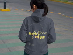 Regular Fit Unisex hoddie with "Rest & Rise " Print