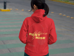 Regular Fit Unisex hoddie with "Rest & Rise " Print