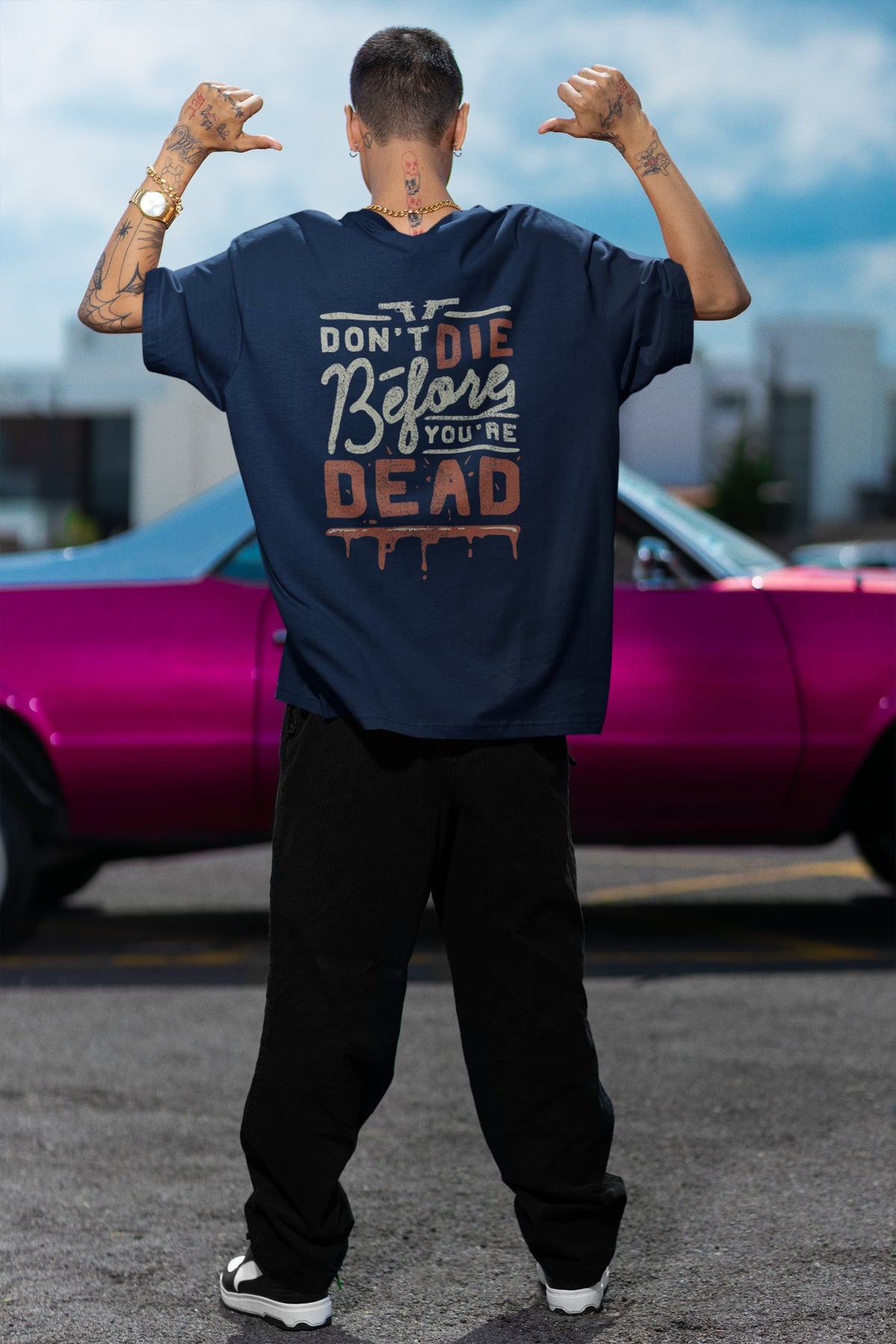 Unisex Relaxed Fit T-Shirt with "Don't Die" Print