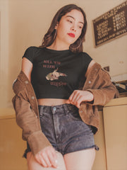 Crop Top with "Kill 'Em With Kindness" Print