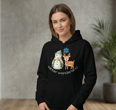 Regular Fit Unisex hoddie with "Winter Wonderland" Print