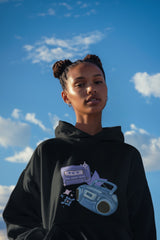 Regular Fit Unisex hoddie with "Retro Boombox" Print