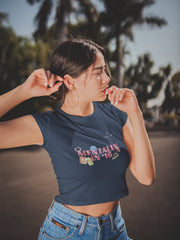 Crop Top with "Mentally In '16" Print