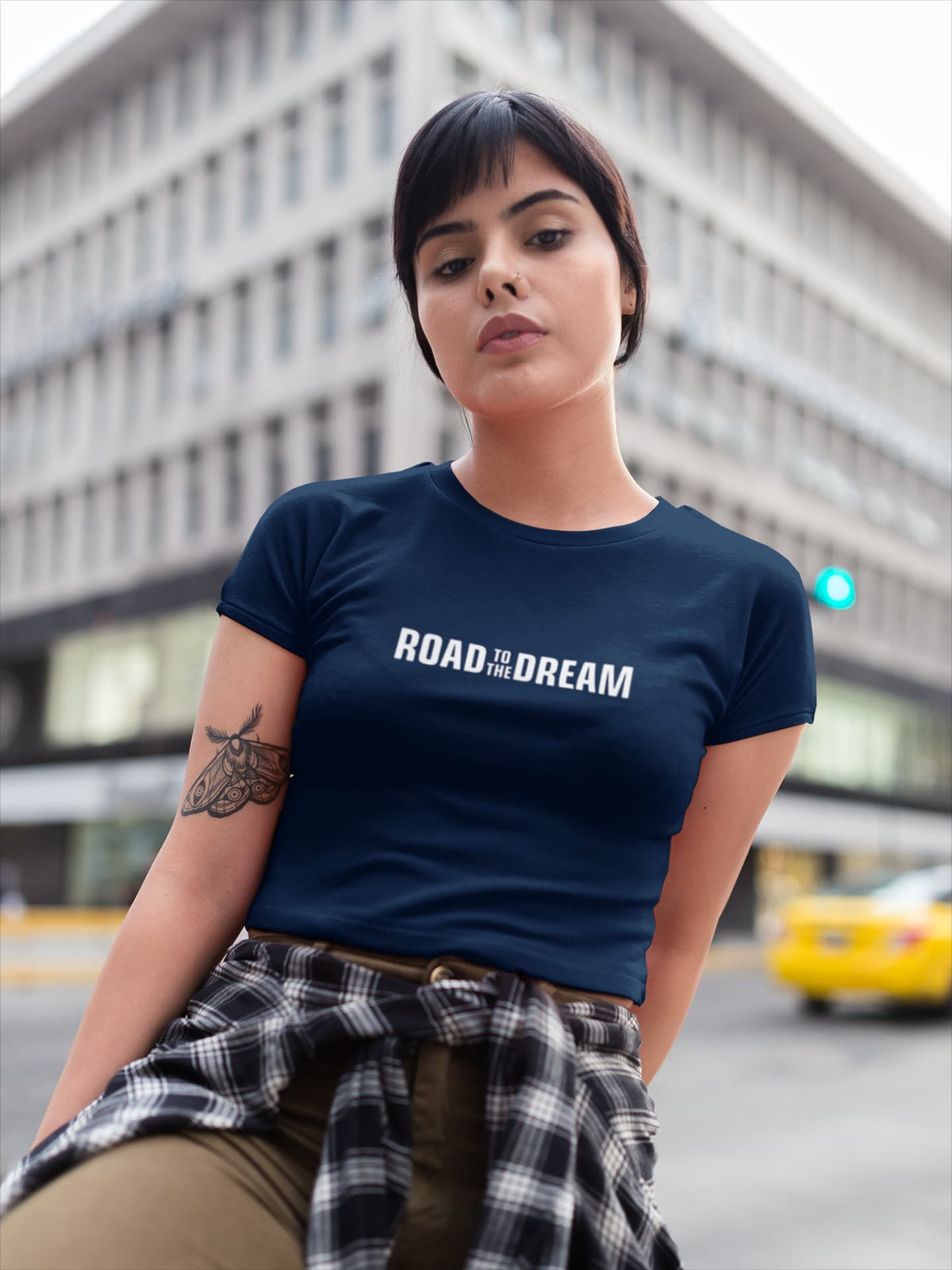 Crop Top with Road of the dream" Print