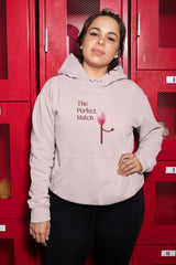 Regular Fit Unisex hoddie with "The Perfect Match" Print