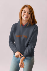 Regular Fit Unisex hoddie with "Breathe" Print