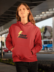 Regular Fit Unisex hoddie with "Raw Energy" Print