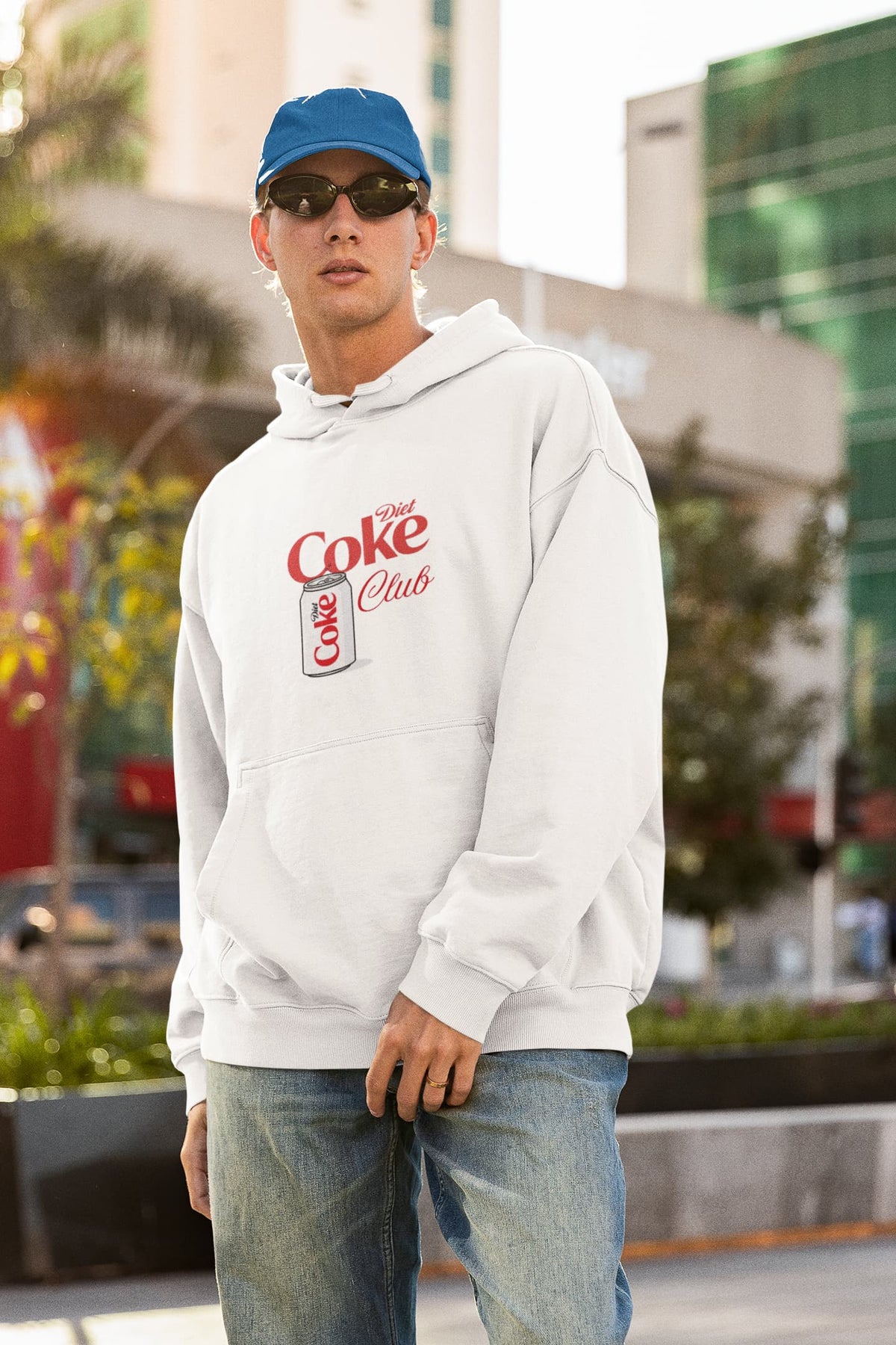 Regular Fit Unisex hoddie with "Diet Coke" Print
