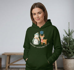 Regular Fit Unisex hoddie with "Winter Wonderland" Print